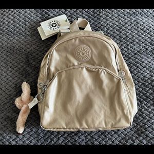 kipling metallic gold backpack
